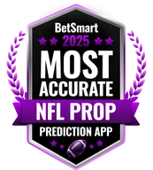 BetSmart 2025 Most Accurate NFL Prop Prediction App badge